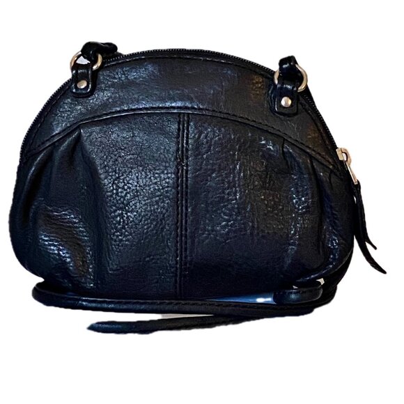 Fossil Marlow Mini Black Leather Pouch Purse Crossbody - Picture 2 of 9